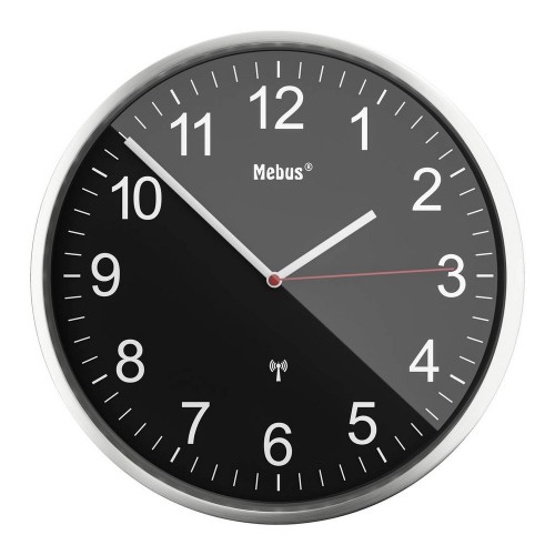 Zegar ścienny sterowany radiowo metalowy 30 cm auto czas DCF77