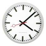 Zegar ścienny sterowany radiowo metalowy 35 cm auto czas DCF77 cicha praca