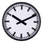 Zegar ścienny sterowany radiowo metalowy 35 cm auto czas DCF77 czarny mat