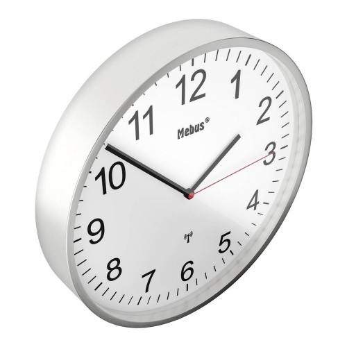 Zegar ścienny sterowany radiowo metalowy 30 cm auto czas DCF77