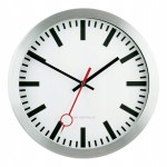 Zegar ścienny sterowany radiowo aluminiowy 30 cm auto czas DCF77
