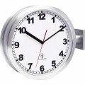 Zegar ścienny sterowany radiowo aluminiowy 40cm auto czas DCF77