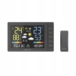 Stacja pogody METEO cyfrowa CZUJNIK zewnętrzny WYŚWIETLACZ zegar DCF