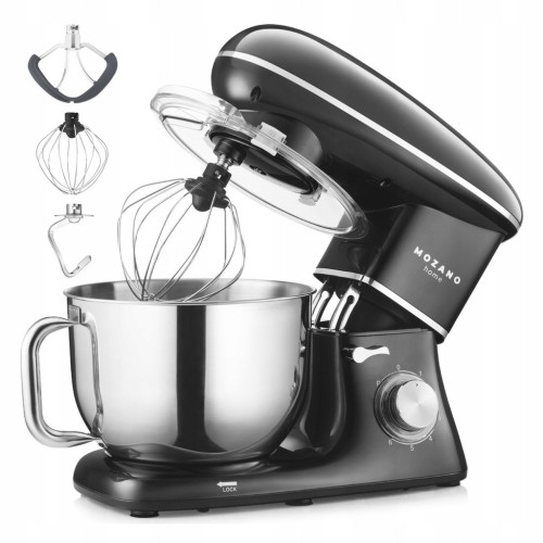 Robot planetarny mikser kuchenny 3 mieszadła misa 6.2l mocny 2000W