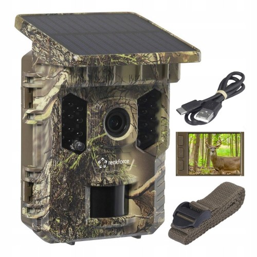 Kamera leśna fotopułapka solarna 32 MPx LCD WiFi WLAN BT USB SD czujnik PIR