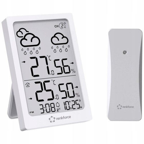 Stacja pogodowa METEO czujnik zewnętrzny BEZPRZEWODOWA zegar BUDZIK