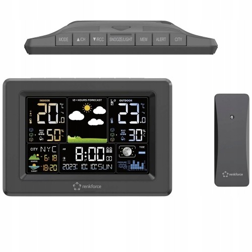 Stacja pogodowa PROGNOZA pogody METEO czujnik zewnętrzny WYŚWIETLACZ zegar