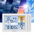 Stacja pogody prognoza pogodowa meteo czujnik zewnętrzny wyświetlacz zegar