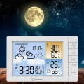 Stacja pogody prognoza pogodowa meteo czujnik zewnętrzny wyświetlacz zegar