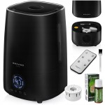 Nawilżacz powietrza aromaterapia czarny 3w1 olejek jonizator 4L Timer PILOT