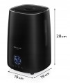 Nawilżacz powietrza AROMATERAPIA czarny 3w1 olejek JONIZATOR 4L Timer PILOT