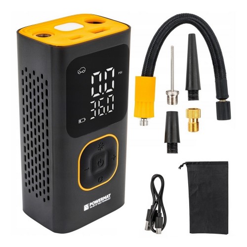 Pompka kompresor akumulatorowy samochodowy 10 bar do opon piłek latarka