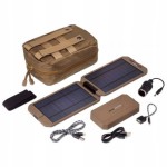 Powerbank ładowarka solarna 12000 mAh awaryjne zasilanie survival 5V 12V