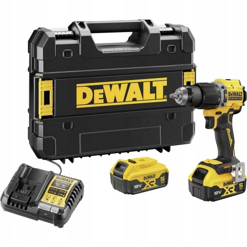 Wkrętarka akumulatorowa wiertarka udar 2x aku 18V 5Ah 74Nm DeWALT walizka