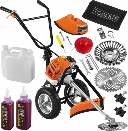 Podkaszarka spalinowa kosa na kołach wykaszarka 5,2 KM szczotka do kostki