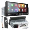 Radio CarPlay AndroidAto samochodowe Kruger&amp;Matz 6,9” USB 1DIN pilot 4x60W