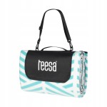 Koc mata piknikowa z izolacją 200x300 cm Teesa niebieski kłos długi pasek