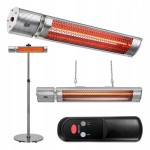 Grzejnik elektryczny promiennik tarasowy 2000W pilot 2 poziomy mocy IP55