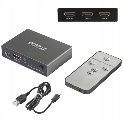 Przełącznik HDMI rozgałęziacz sygnału ROZDZIELACZ rozdzielczość do 8K PILOT