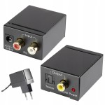 Konwerter sygnału audio AV Cinch na cyfrowy TOSLINK złącze optyczne SpeaKa
