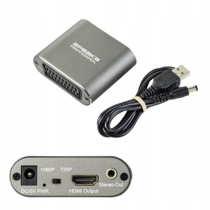 Konwerter ADAPTER sygnału SCART na HDMI skalowanie do 1080P