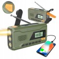 Radio awaryjne na korbkę przenośne solarne dynamo latarka Powerbank 4500mAh