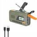 Radio awaryjne na korbkę przenośne solarne dynamo latarka Powerbank 4500mAh