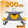 Krzesło warsztatowe stołek taboret na kółkach organizer siedzisko do 200 kg