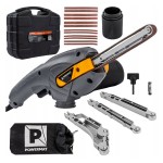 Szlifierka taśmowa palcowa 400W 900-1400m/min zestaw 3 prowadnice walizka