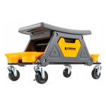 Krzesło warsztatowe stołek taboret na kółkach organizer siedzisko do 200 kg