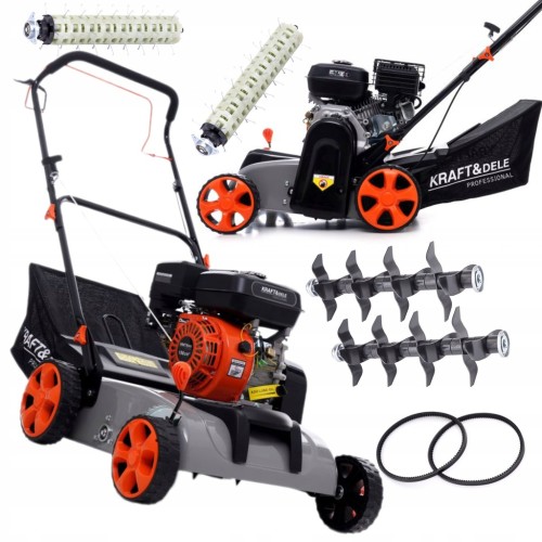 Aerator spalinowy wertykulator kultywator areator trawy 6,5kM 38cm 2 wałki
