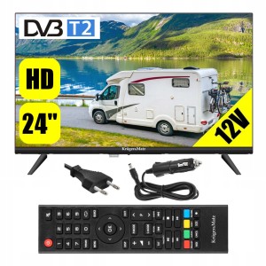 Telewizor do KAMPERA HD 24 cale DVBT2 2x USB 2x HDMI PC audio VGA 230V 12V