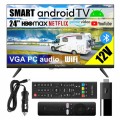 Telewizor do KAMPERA SMART Android TV WiFi BT 24 cale HD 12V DVBT2 APLIKACJE