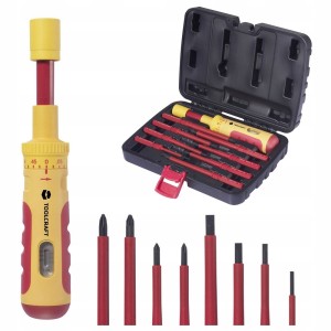 Zestaw wkrętaków śrubokrętów VDE z izolacją dynamometrycznych 0.5 - 3 nm