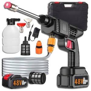 Myjka ciśnieniowa akumulatorowa 48V ogrodowa do auta kostki okien przenośna