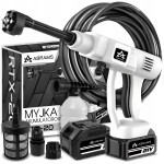 Myjka ciśnieniowa akumulatorowa 60bar 2 X AKU 4AH 21V multi dysza zestaw