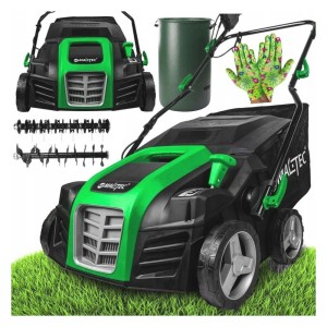 Mocny aerator wertykulator elektryczny 40cm kosz 58L + 120L 3w1 2800W 