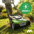 Aerator wertykulator elektryczny do trawy 38 cm kosz 45L + 120L mocny 2600W