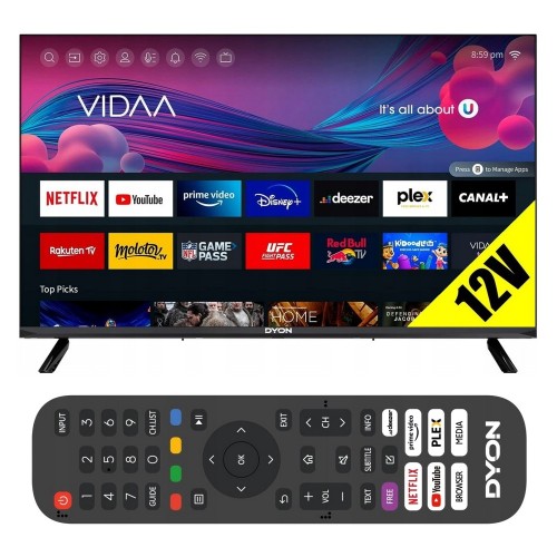 Telewizor DYON Smart tv 32'' HD LED DVBT2 WiFi USB hotelowy Aplikacje 12V