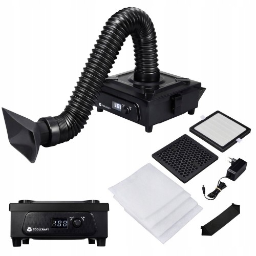 Odsysacz oparów lutowniczych 15W elastyczny wąż odciągowy filtr odciąg