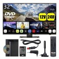Telewizor do KAMPERA SMART TV 32' FHD ODTWARZACZ DVD WiFi APLIKACJE 24V 12V