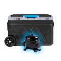 Lodówka turystyczna kompresorowa samochodowa 40L AC DC bateria APP koła