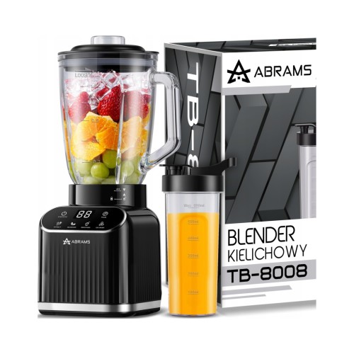 Blender kielichowy szklany 1.5L bidon 600ml do smothie koktajli 1200W