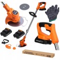 Podkaszarka akumulatorowa 2x 21V 3Ah kosa wykaszarka do trawy 11500 rpm