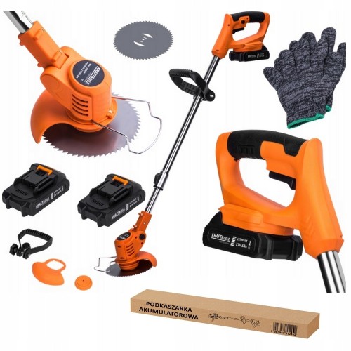 Podkaszarka akumulatorowa 2x 21V 3Ah kosa wykaszarka do trawy 11500 rpm
