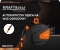 Wąż ogrodowy 20m+2m 1/2" PVC z automatycznym zwijaniem BĘBEN