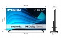 Telewizor HYUNDAI 43 LED 4K Smart Android TV WiFi Dolby Vision USB HDMI