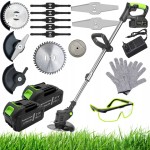 Podkaszarka akumulatorowa 600W 2xaku kosa ogrodowa do trawy zestaw pro