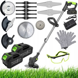 Podkaszarka akumulatorowa 600W 2xaku kosa ogrodowa do trawy zestaw pro