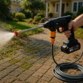 Myjka ciśnieniowa AKUMULATOROWA 260W 26 bar 2 akumulatory 21V wąż ssący 5m